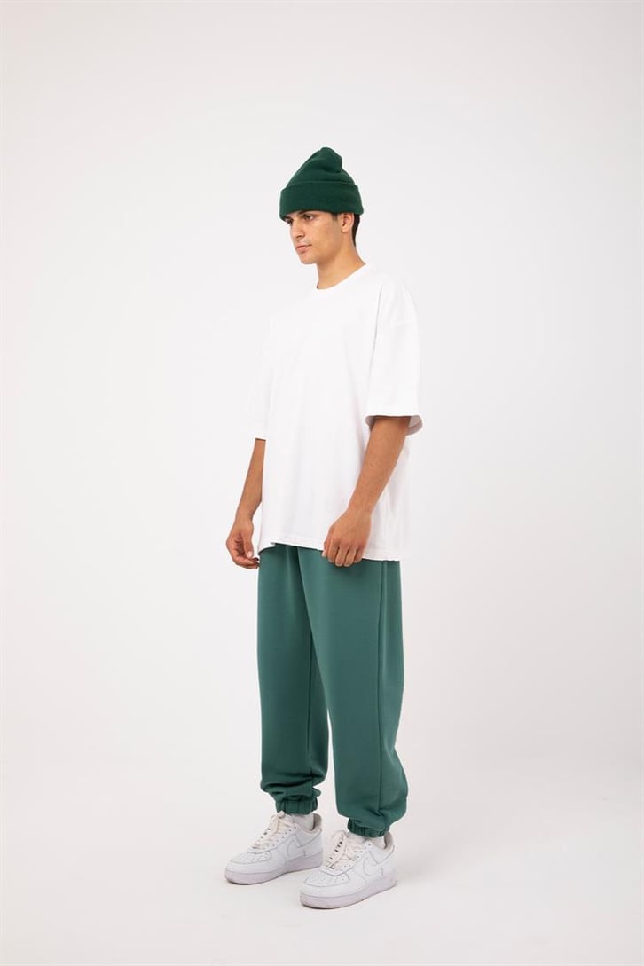Basic Gri Melanj Jogger Eşofman Altı