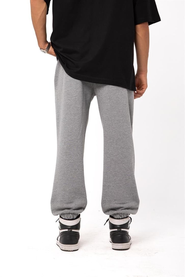 Basic Gri Melanj Jogger Eşofman Altı