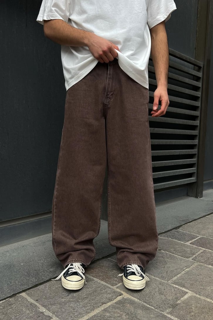 Basic Kahverengi Baggy Jean