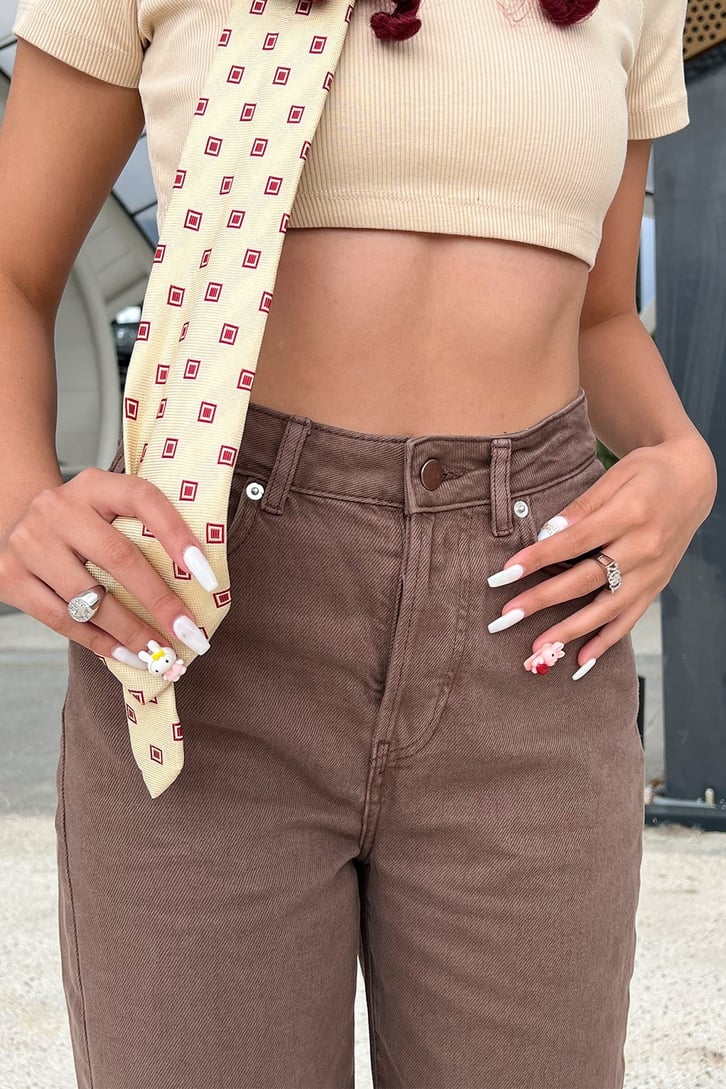 Basic Kahverengi Baggy Jean
