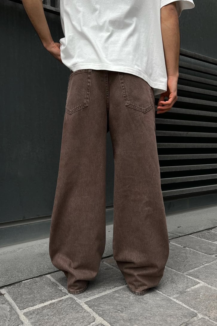 Basic Kahverengi Baggy Jean