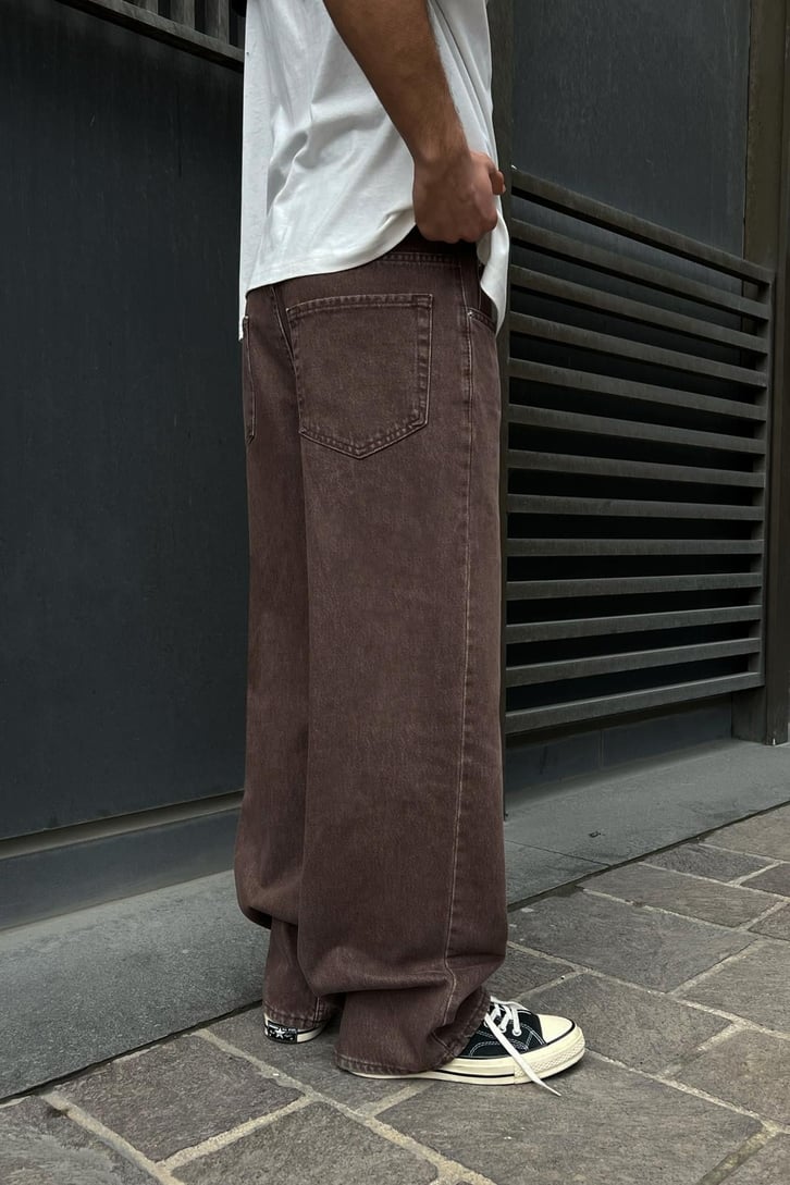 Basic Kahverengi Baggy Jean