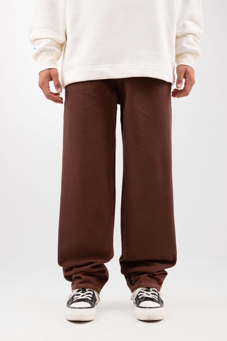 Basic Kahverengi Baggy Pantolon