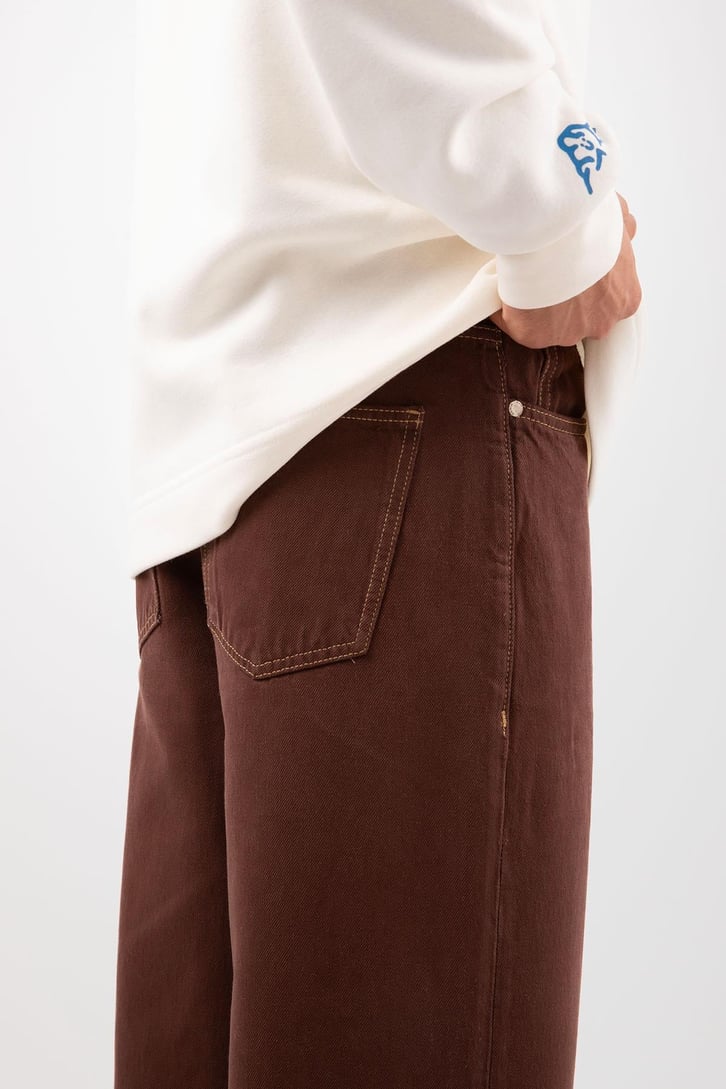 Basic Kahverengi Baggy Pantolon