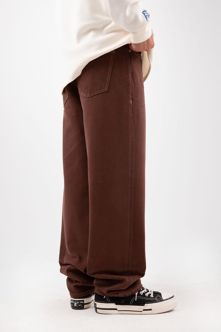 Basic Kahverengi Baggy Pantolon