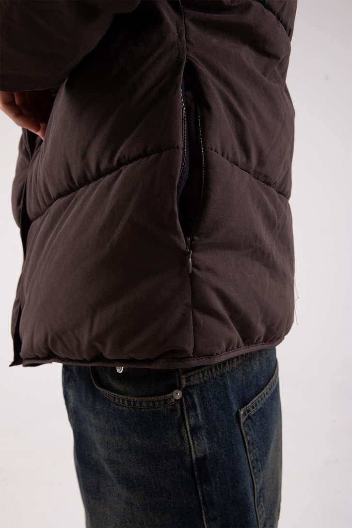 Basic Kahverengi Şişme Mont