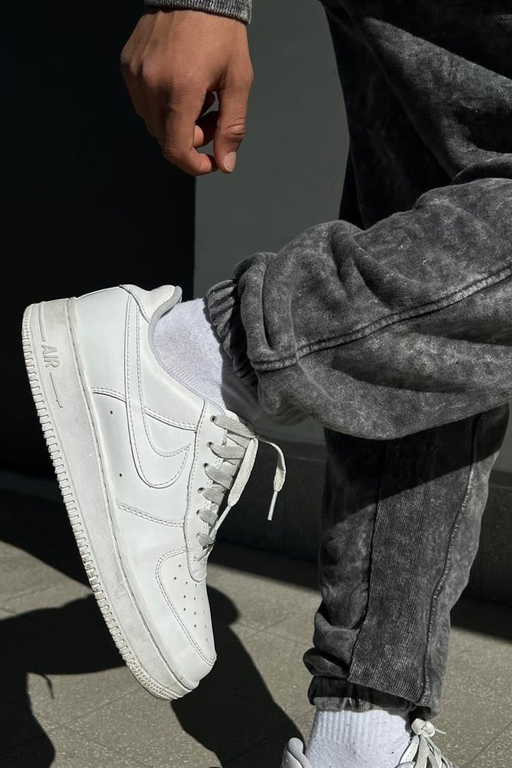 Basic Kapüşonlu Antrasit Acid Wash Eşofman Takımı