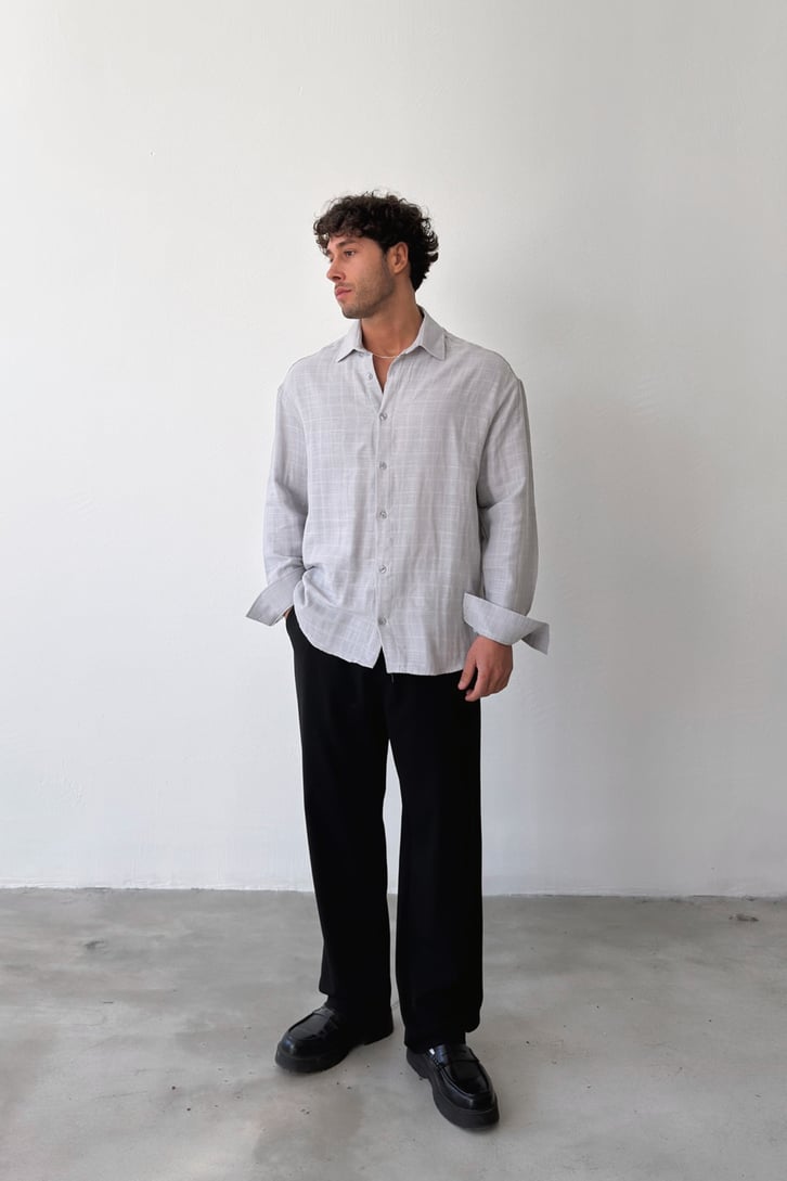 Basic Keten Oversize Gömlek