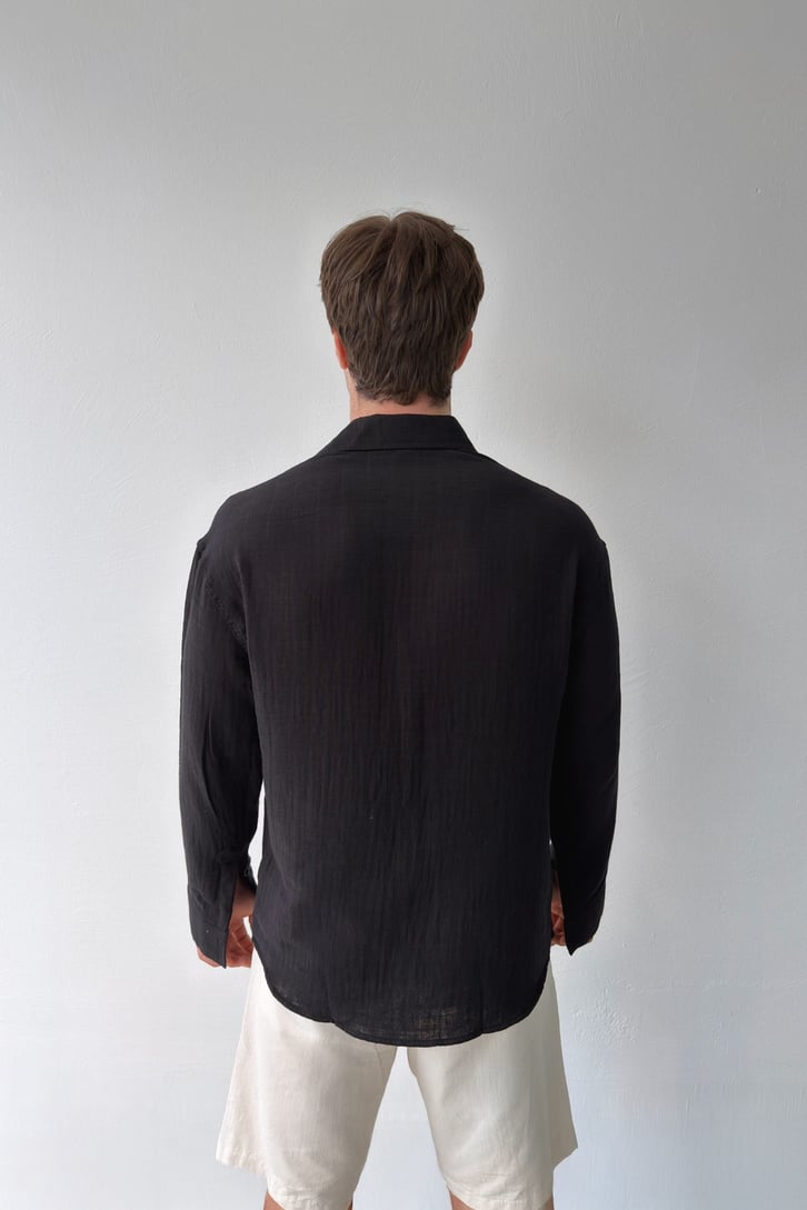 Basic Keten Oversize Gömlek