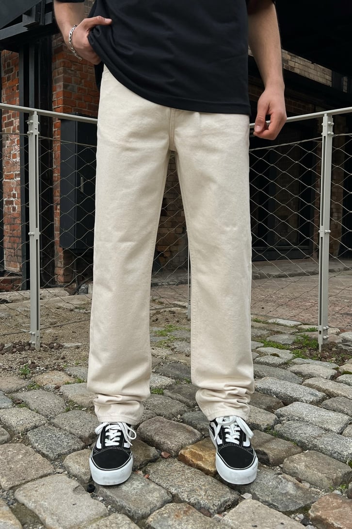 Basic Krem Baggy Jean