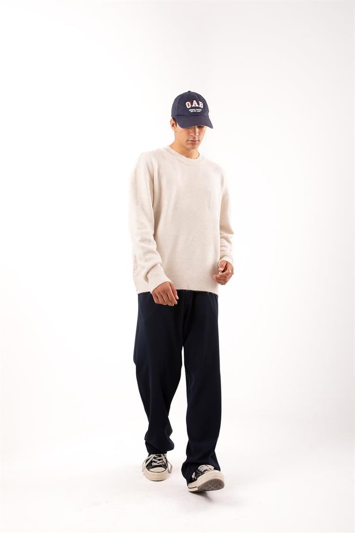 Basic Lacivert Kumaş Pantolon