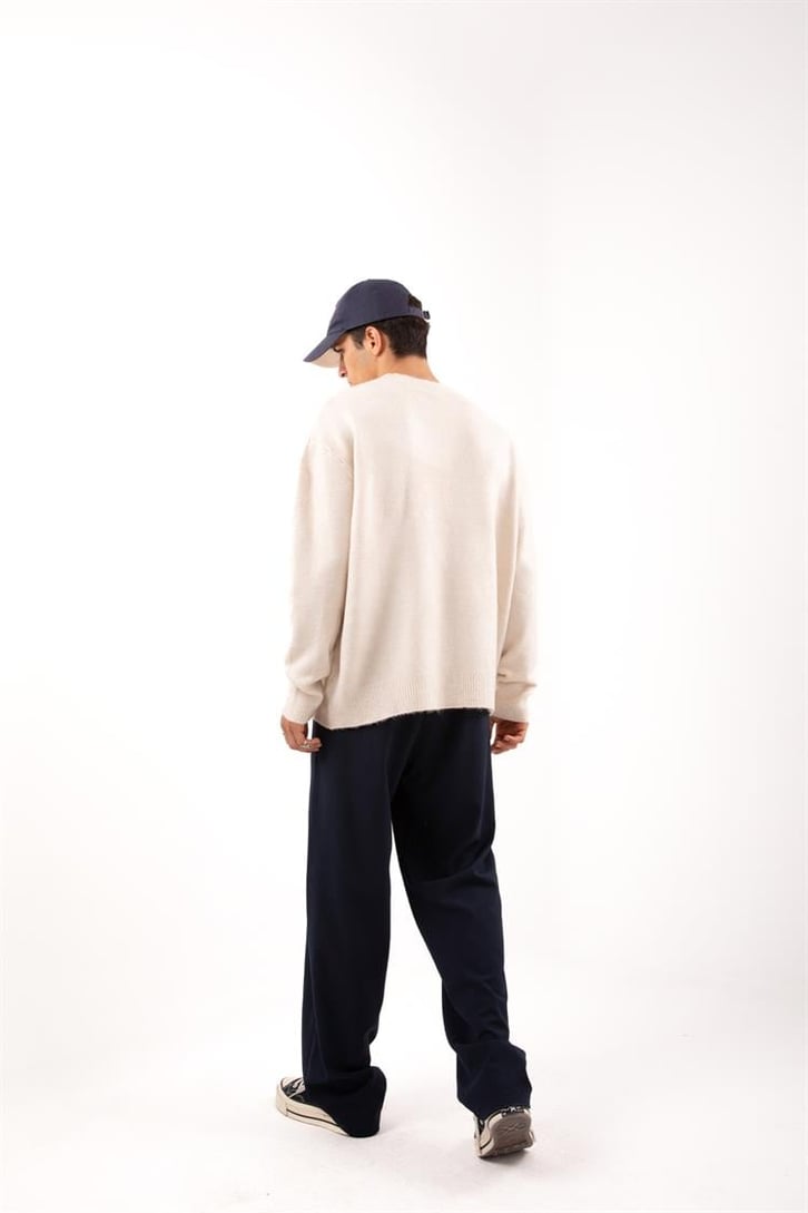 Basic Lacivert Kumaş Pantolon