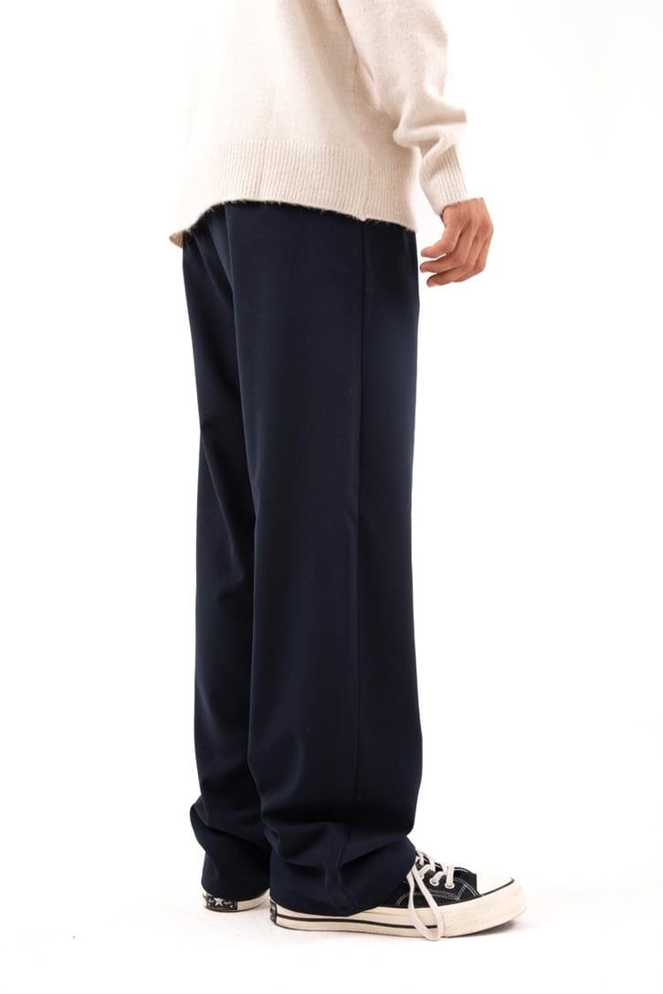 Basic Lacivert Kumaş Pantolon