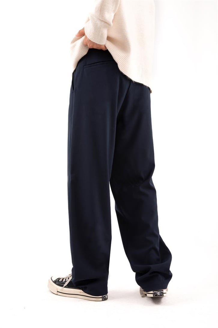 Basic Lacivert Kumaş Pantolon