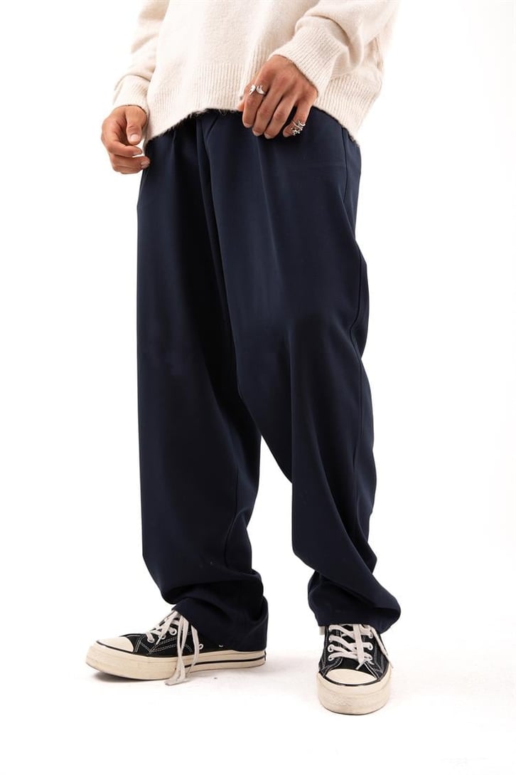 Basic Lacivert Kumaş Pantolon