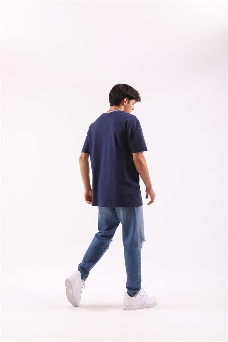 Basic Lacivert Regular Fit Tişört