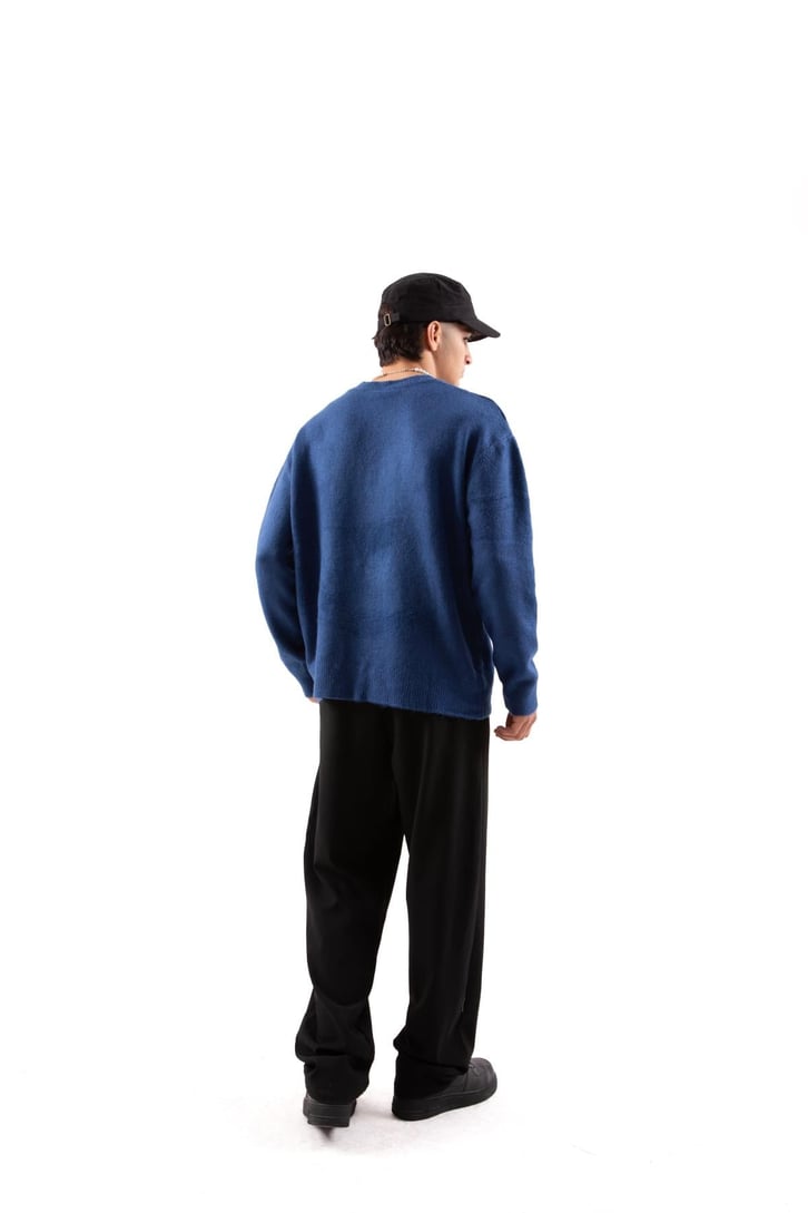 Basic Lacivert Triko Kazak