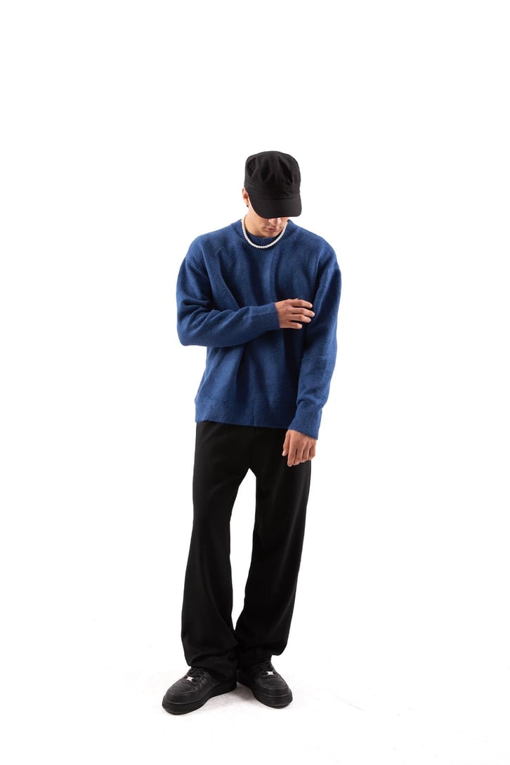 Basic Lacivert Triko Kazak