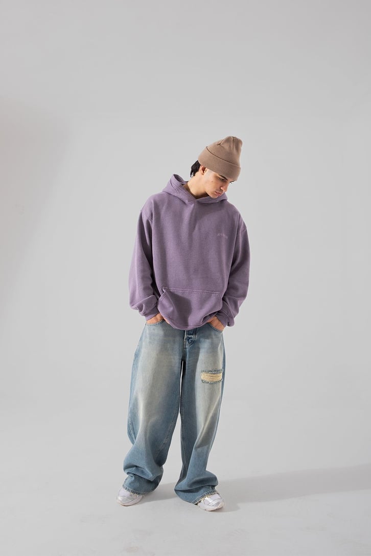 Basic Lila Oversize Hoodie