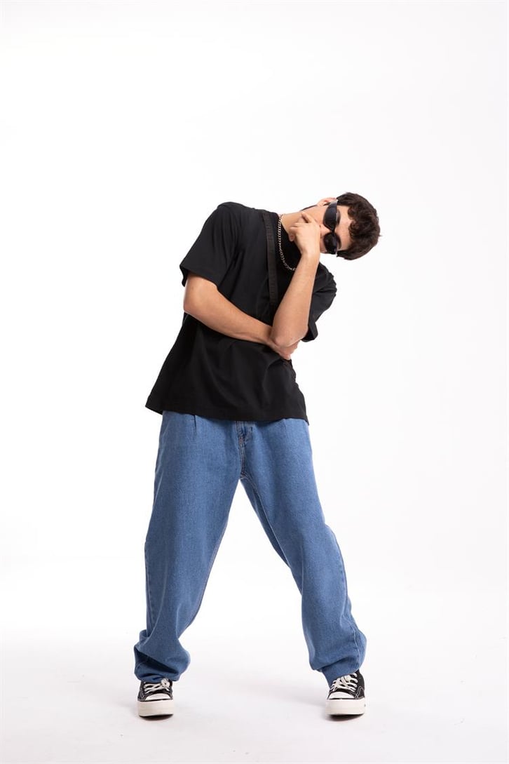 Basic Mavi Baggy Jean