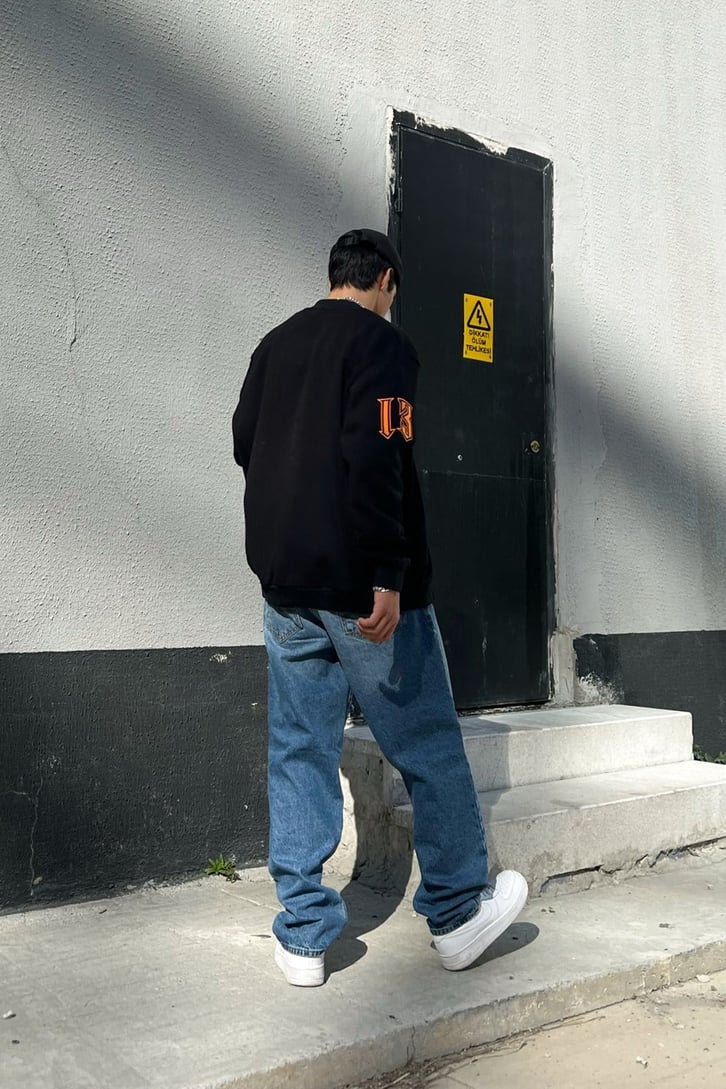 Basic Mavi Baggy Jean