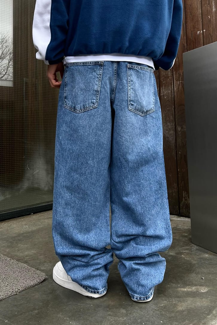 Basic Mavi Baggy Jean