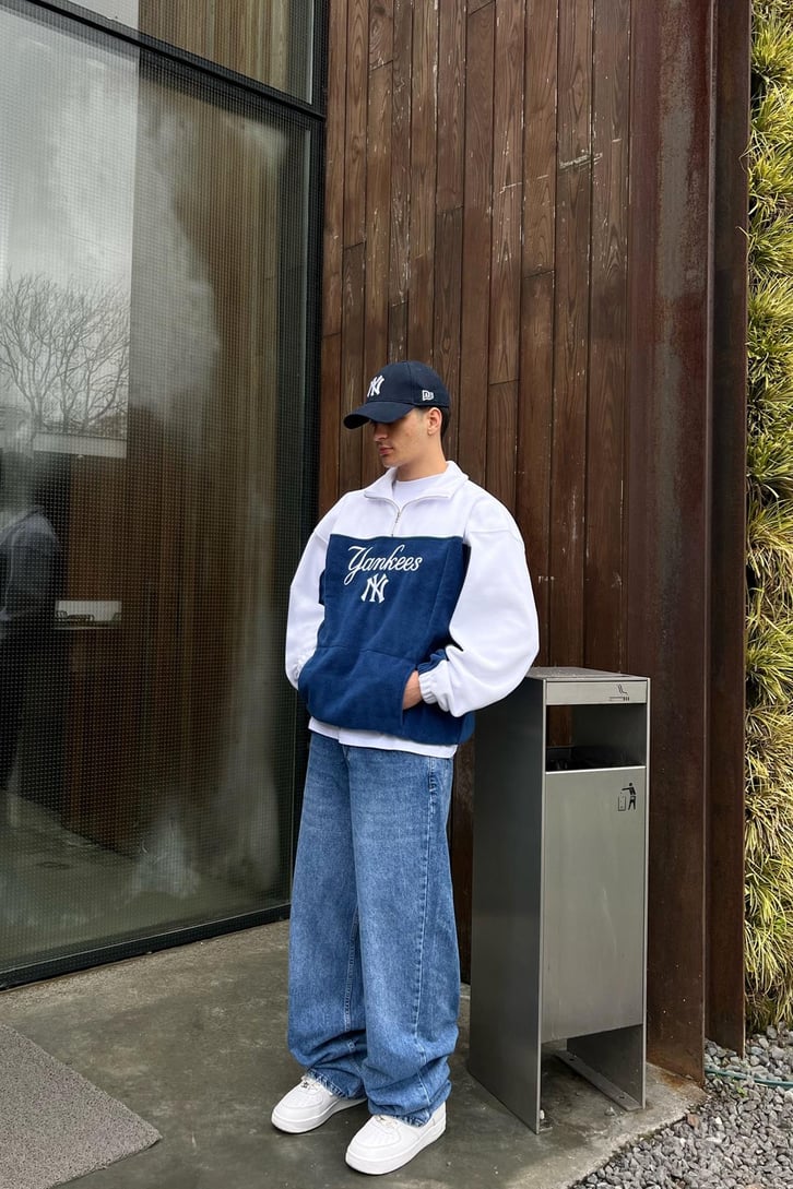 Basic Mavi Baggy Jean