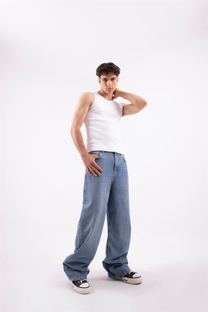 Basic Mavi Baggy Jean