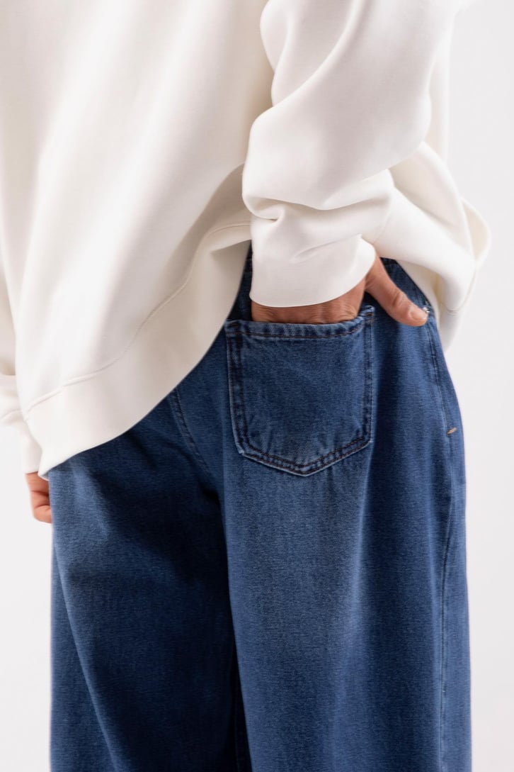 Basic Mavi Baggy Jean