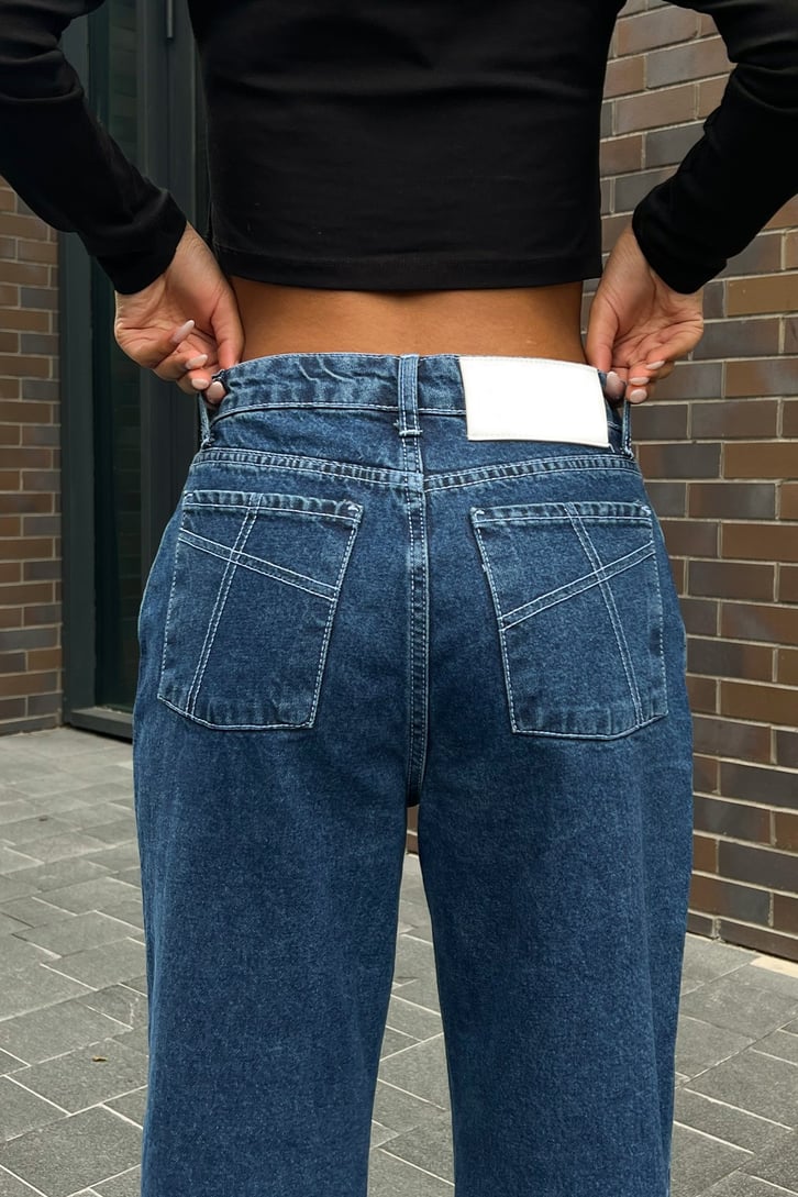 Basic Mavi Baggy Jean