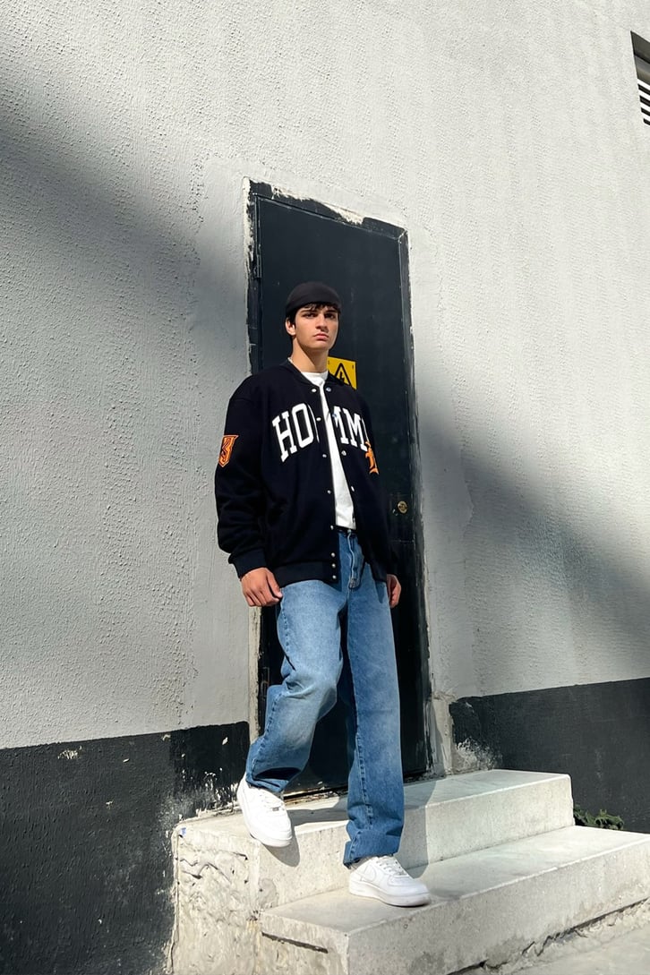 Basic Mavi Baggy Jean