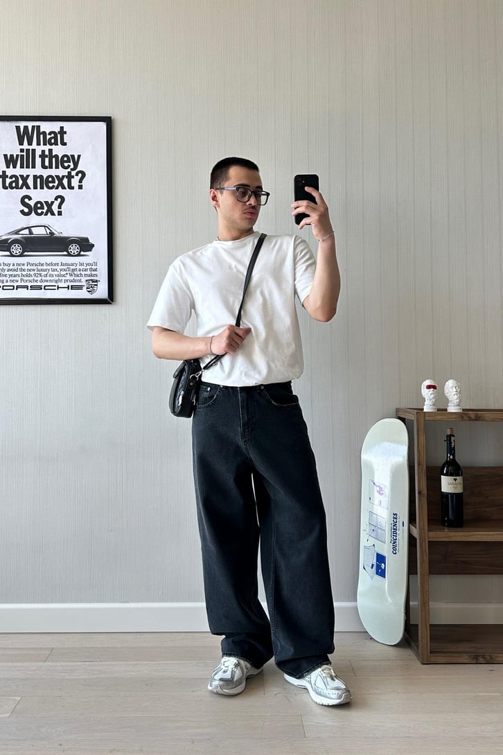 Basic Mavi Baggy Jean