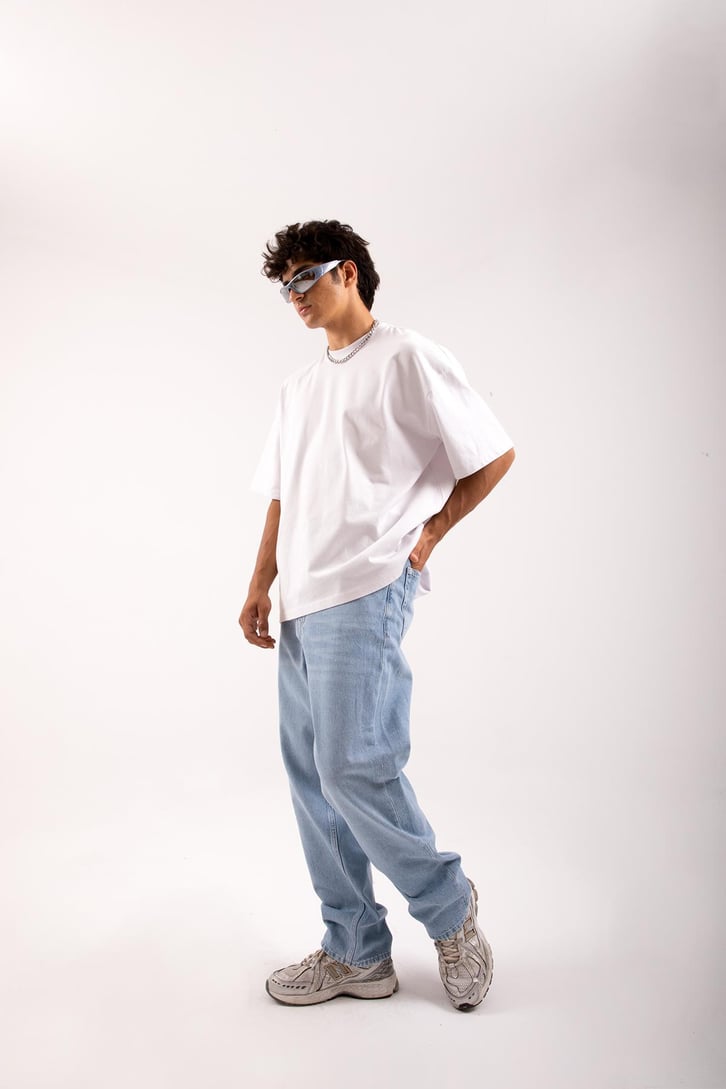 Basic Mavi Baggy Jean