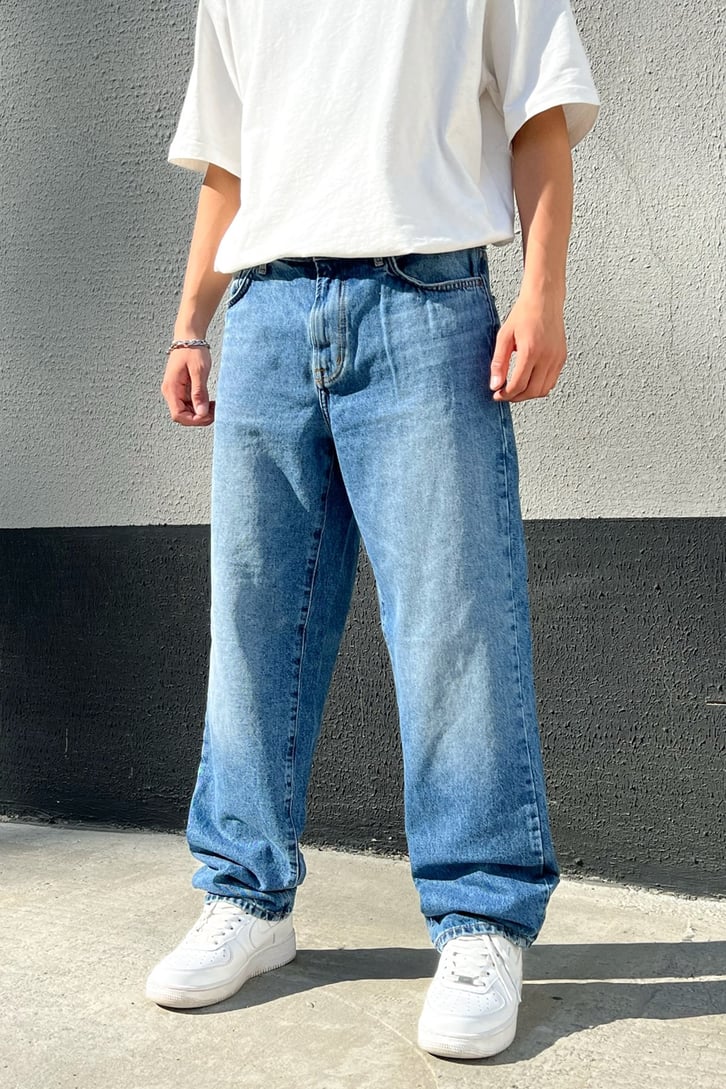 Basic Mavi Baggy Jean