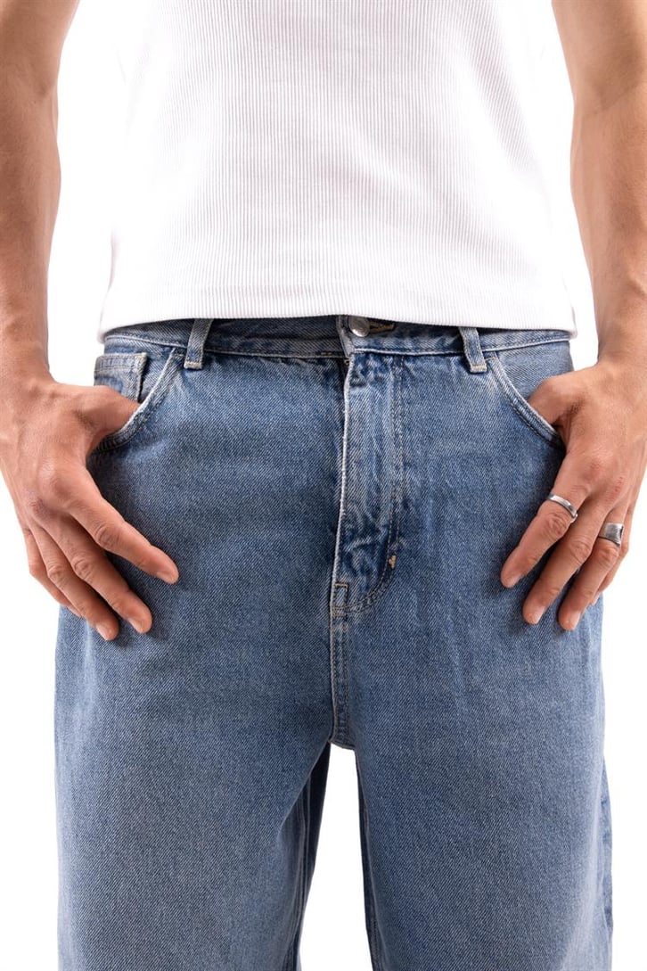 Basic Mavi Baggy Jean