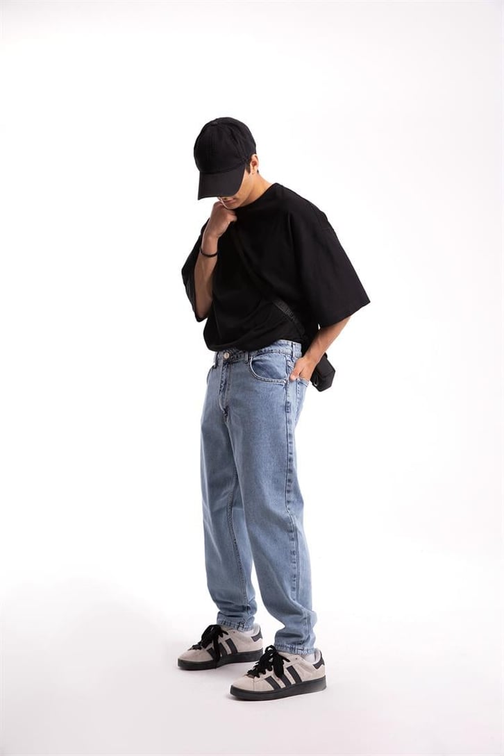 Basic Mavi Baggy Jean