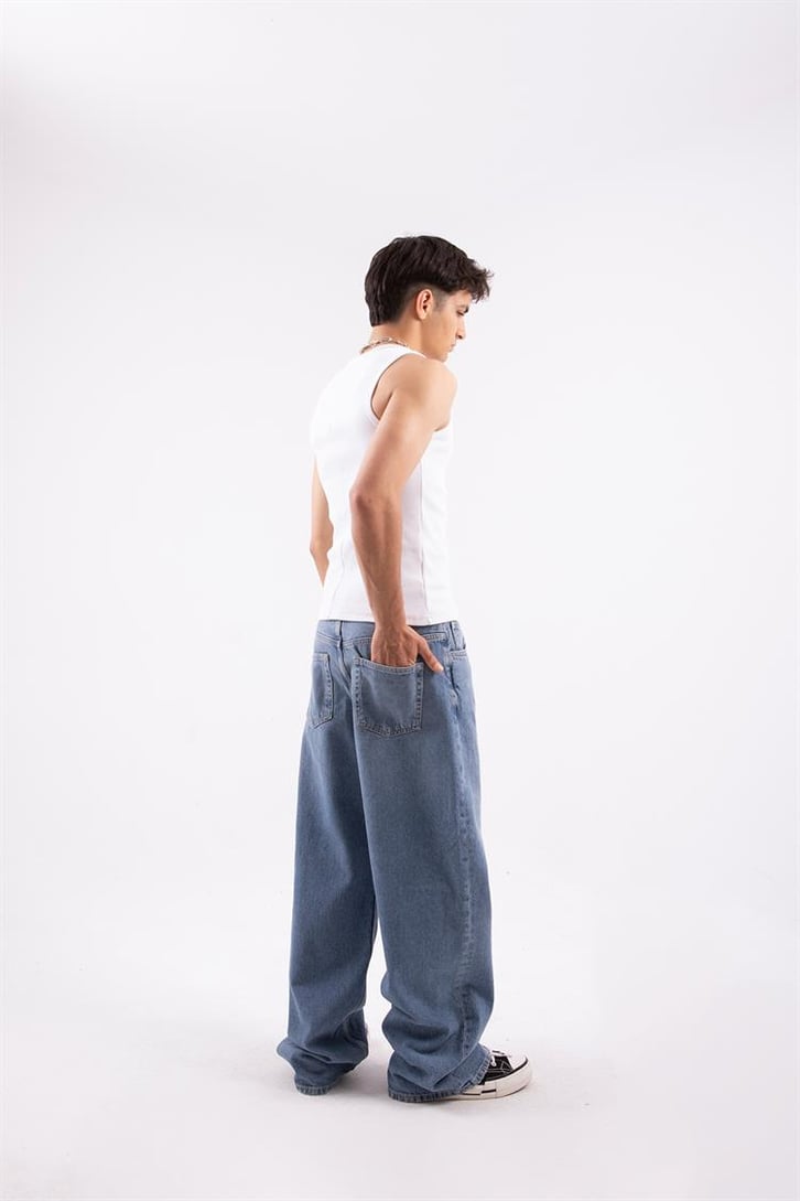 Basic Mavi Baggy Jean