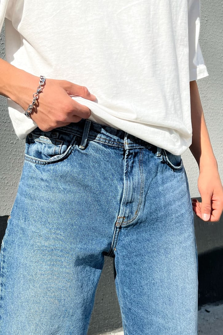 Basic Mavi Baggy Jean