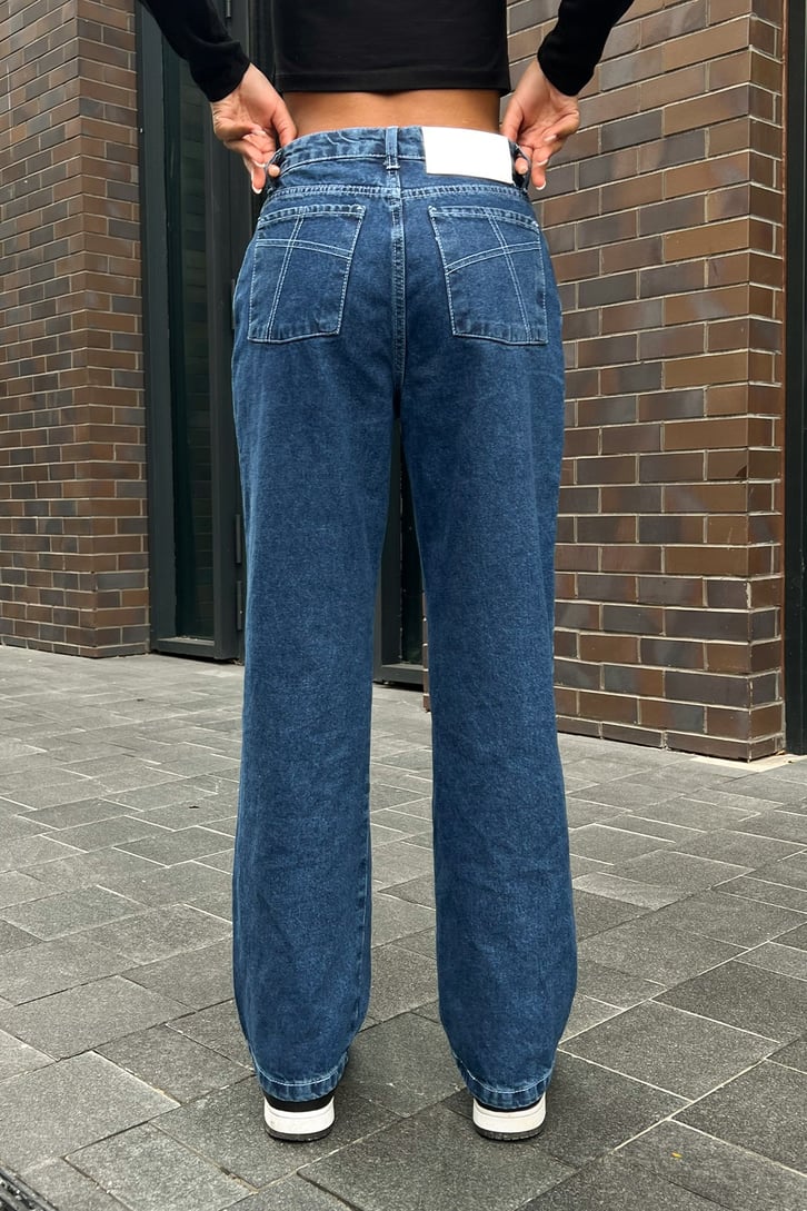 Basic Mavi Baggy Jean
