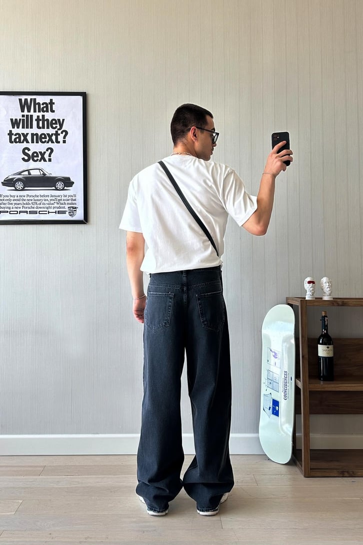 Basic Mavi Baggy Jean