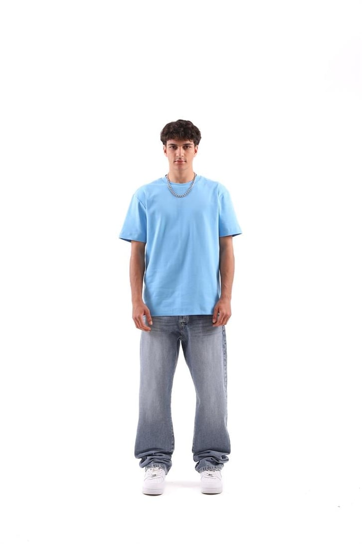 Basic Mavi Regular Fit Tişört