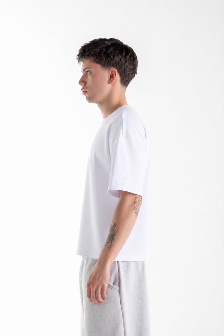 Basic Oversize Fit Beyaz Tişört