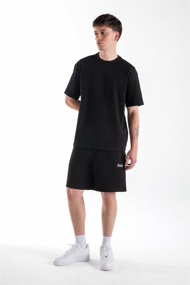 Basic Oversize Fit Siyah Tişört