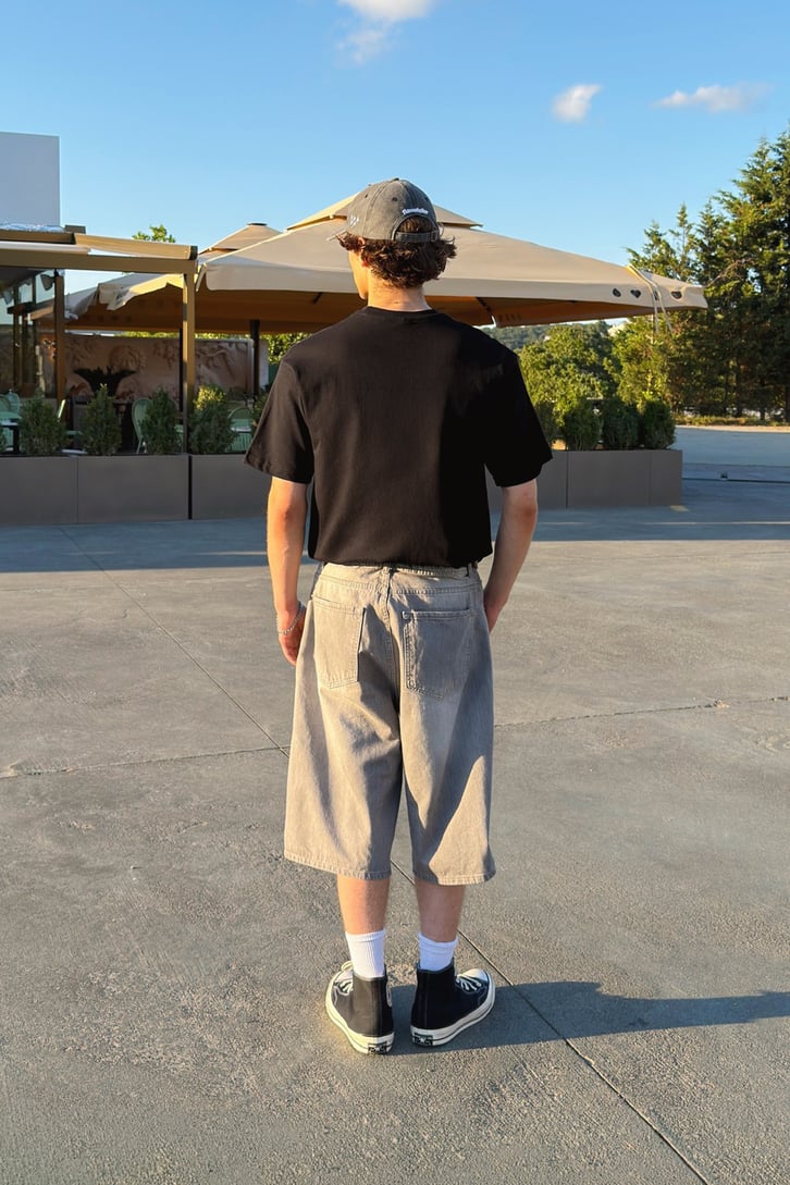 Basic Oversize Fit Siyah Tişört