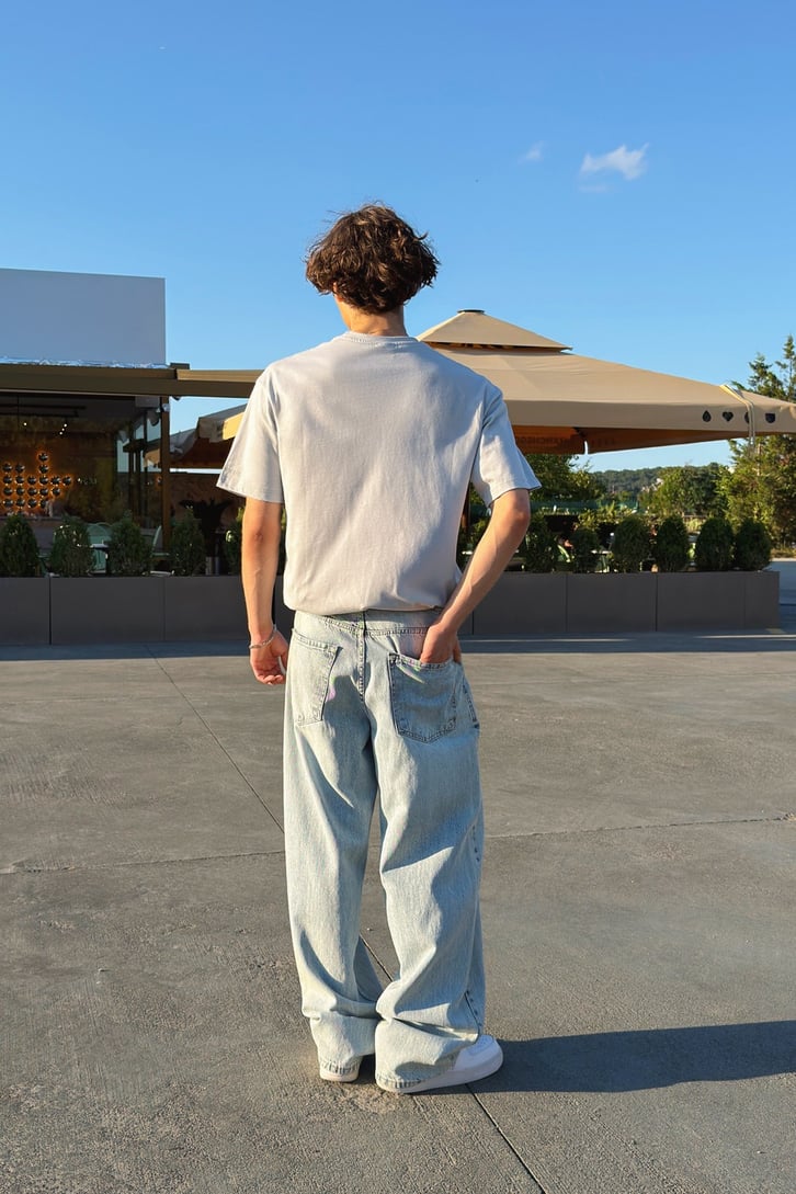 Basic Oversize Fit Taş Rengi Tişört