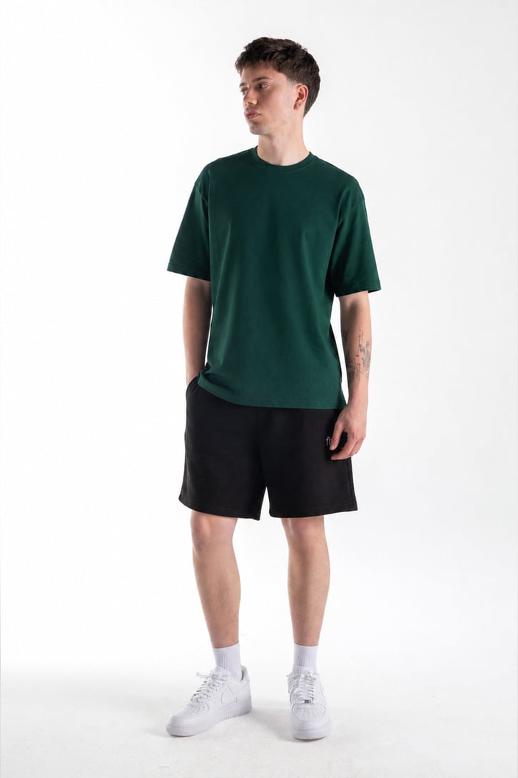 Basic Oversize Fit Yeşil Tişört