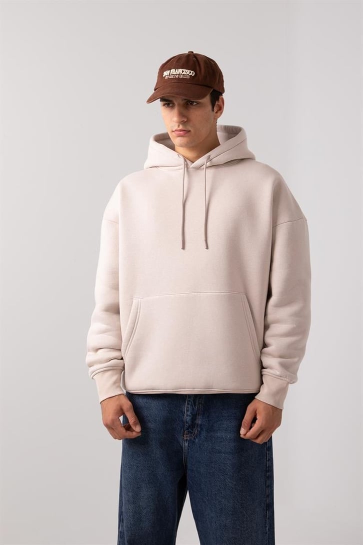 Basic Oversize Kırmızı Hoodie