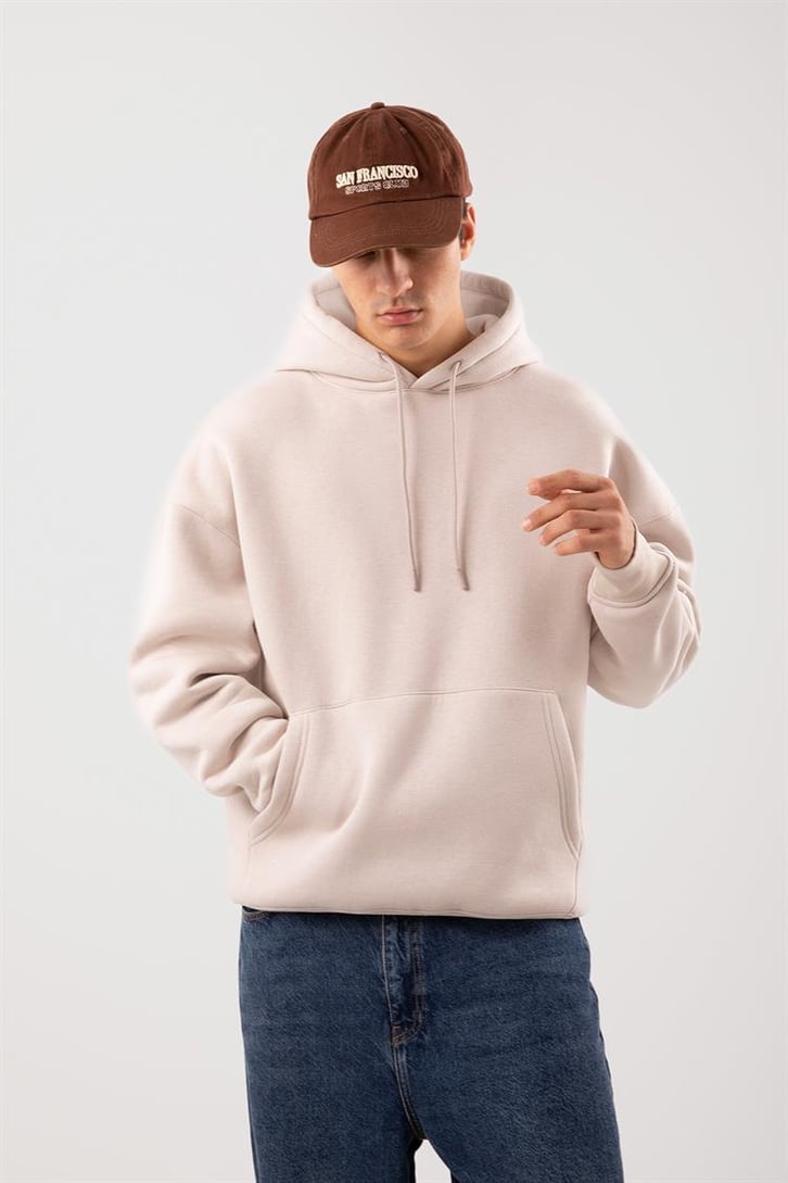 Basic Oversize Kırmızı Hoodie