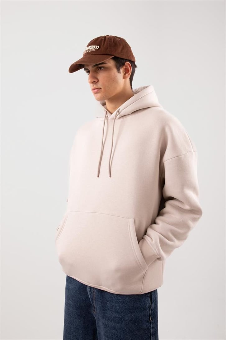 Basic Oversize Kırmızı Hoodie