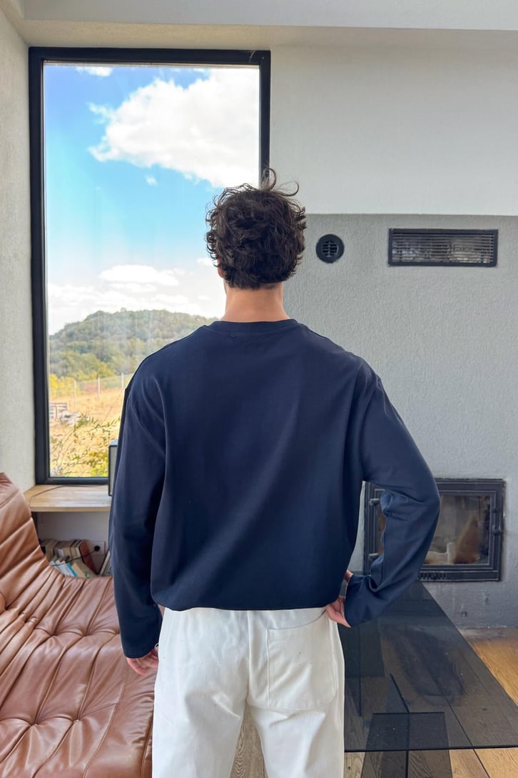 Basic Oversize Uzun Kol Tişört